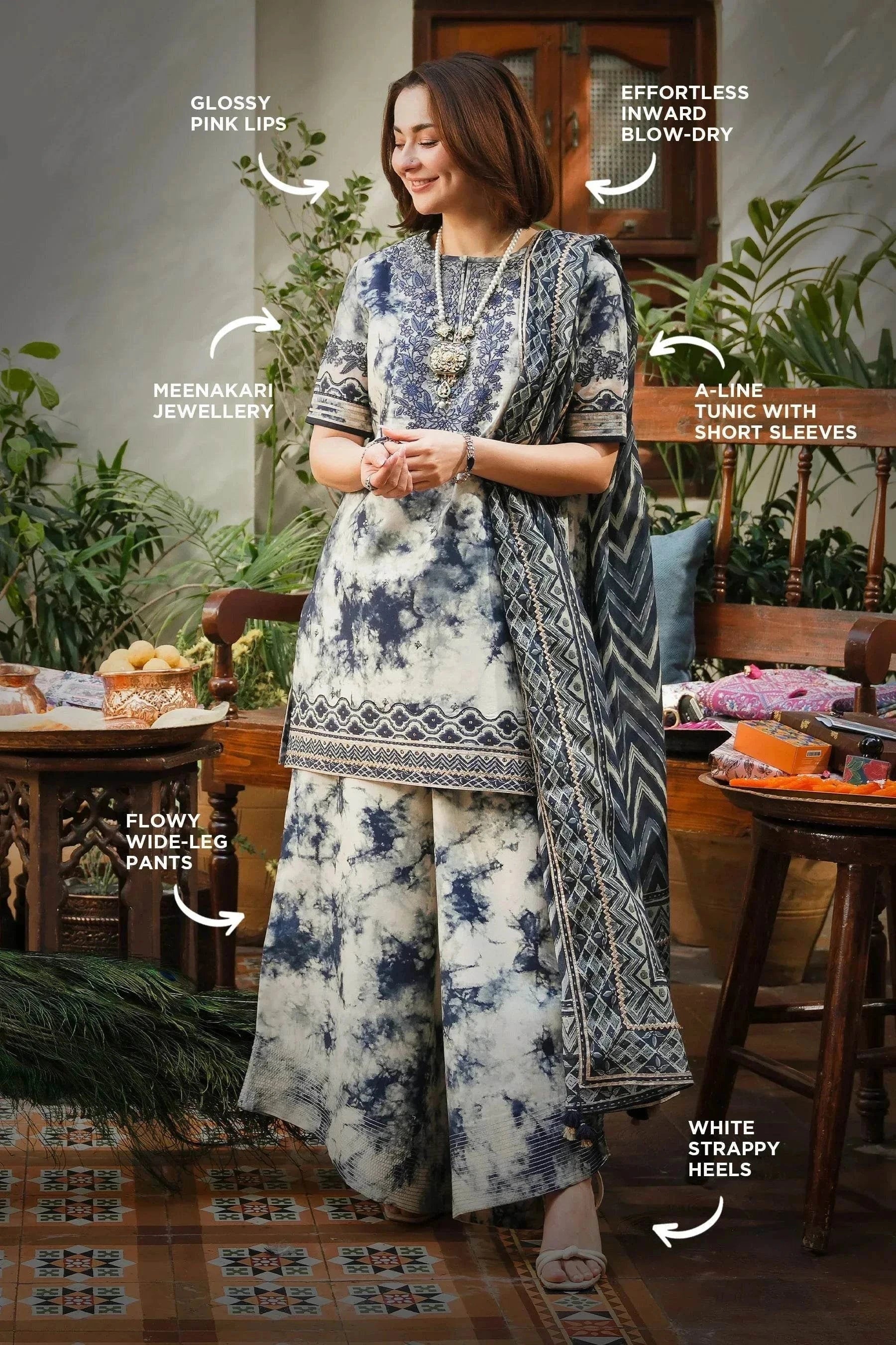 Sapphire Hania Amir 3pice unstitched - BK.Clothings