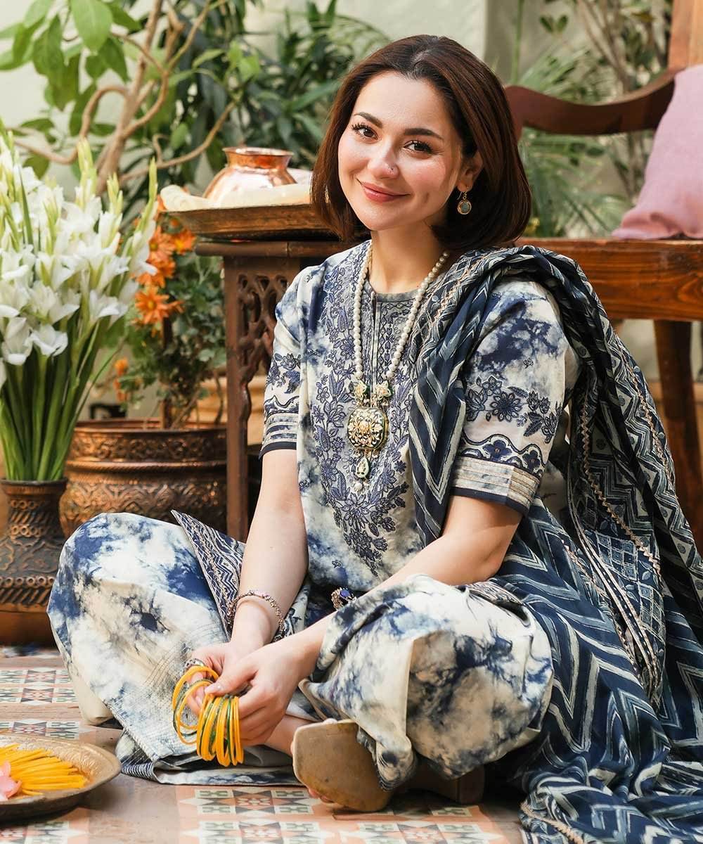Sapphire Hania Amir 3pice unstitched - BK.Clothings