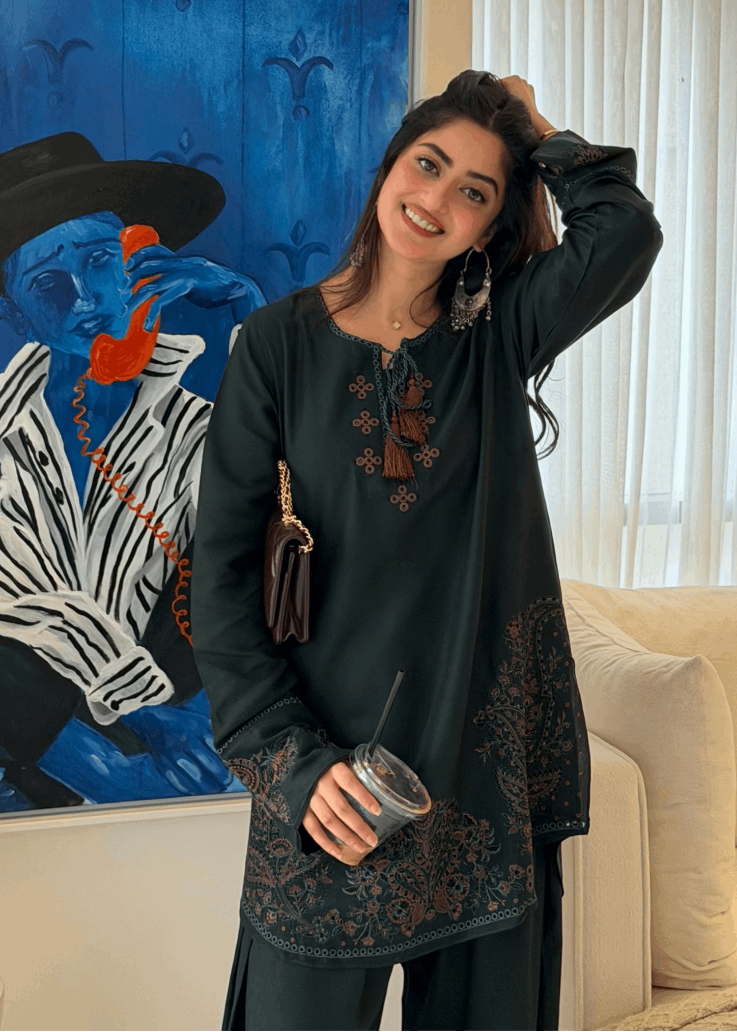 BAHAAR EDIT 2PC Embroidered Arabic Lawn Suit