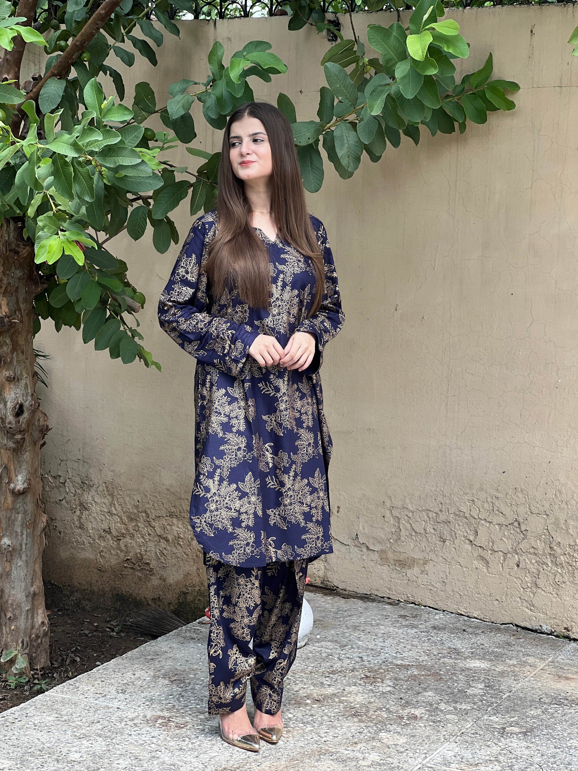 blue fershi shalwar 2pice - BK.Clothings